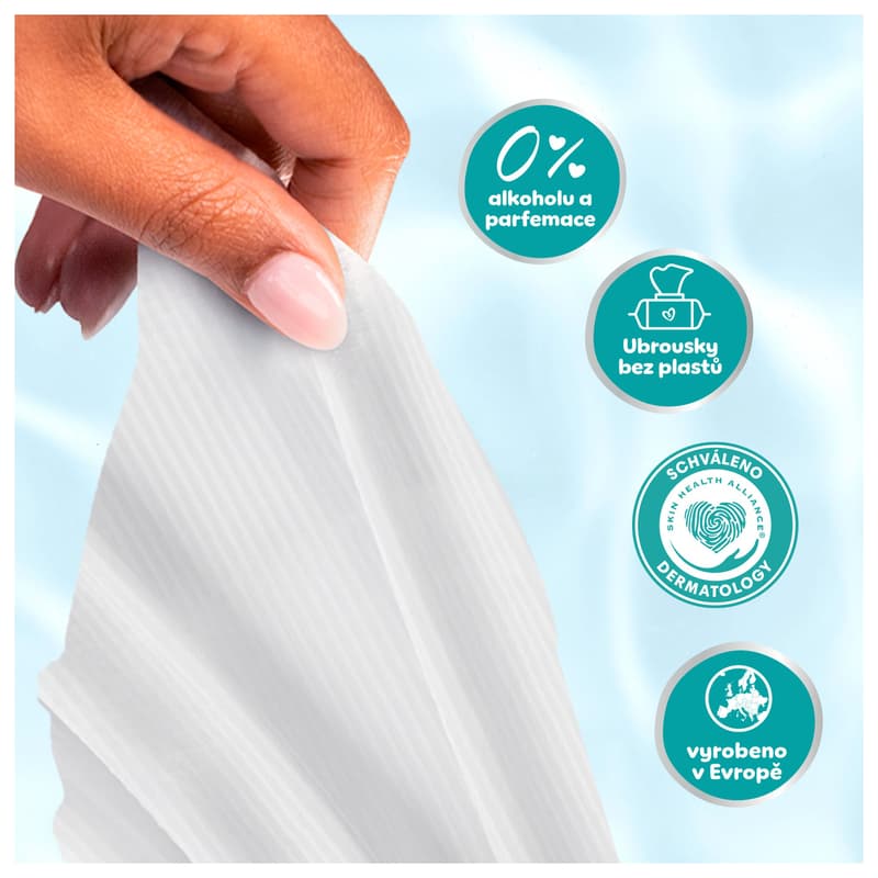 Pampers Aqua Soft Touch dětské čisticí ubrousky 6×60 ks