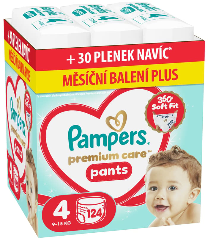 Pampers Pants Premium Care plenkové kalhotky 4 (9–15 kg)
