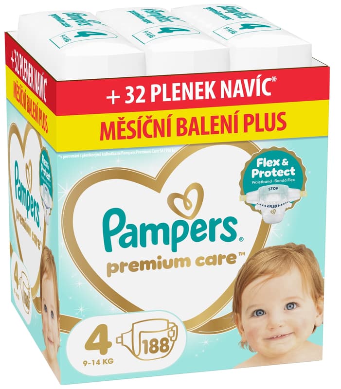 Pampers Premium Care jednorázové plenky 4 (9–14 kg)