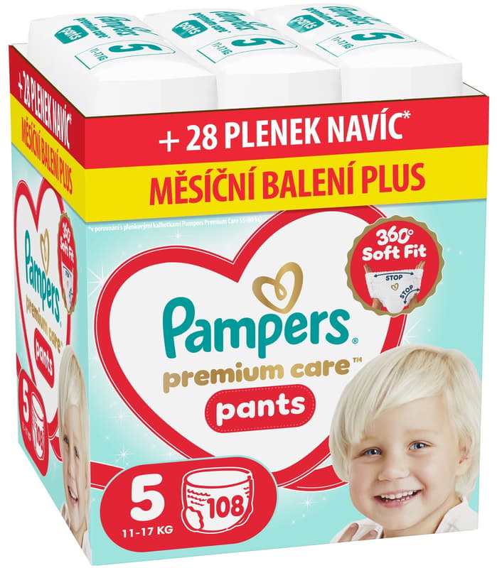 Pampers Pants Premium Care plenkové kalhotky 5 (11–17 kg)
