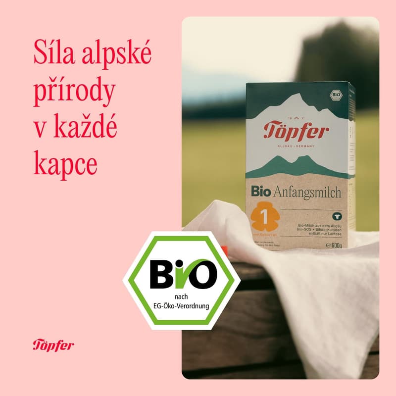 Töpfer BIO 1 počáteční mléčná kojenecká výživa