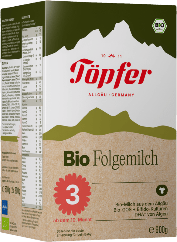 Töpfer BIO Pokračovací mléčná kojenecká výživa 3