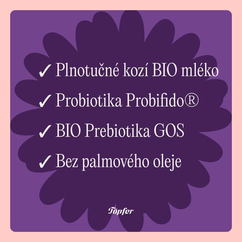 Töpfer BIO Kozí 2 pokračovací kojenecké mléko
