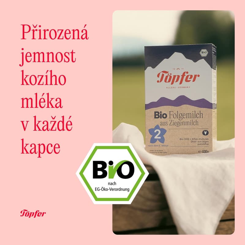 Töpfer BIO Kozí 2 pokračovací kojenecké mléko