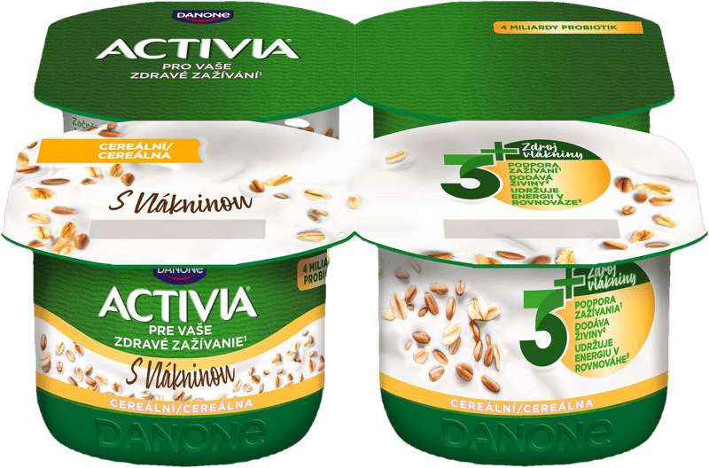 Activia Probiotický jogurt multicereálie 4×120 g