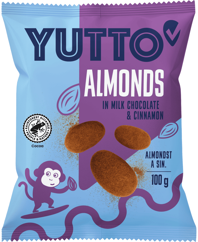 Yutto Almonds in milk chocolate and cinnamon