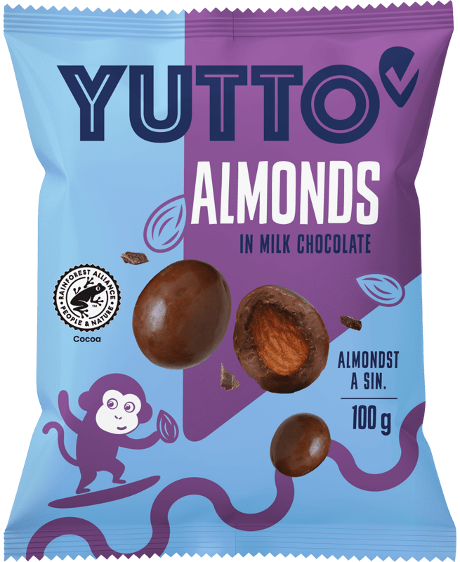 Yutto Almonds in milk chocolate