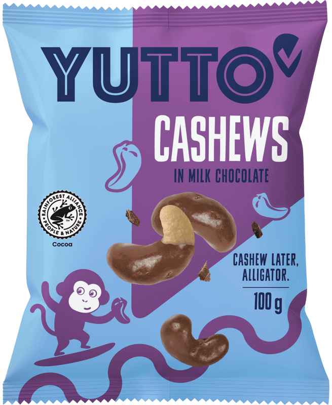Yutto Cashews in milk chocolate