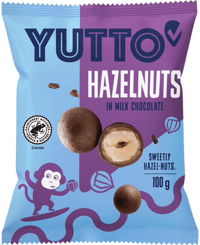 Yutto Hazelnuts in milk chocolate