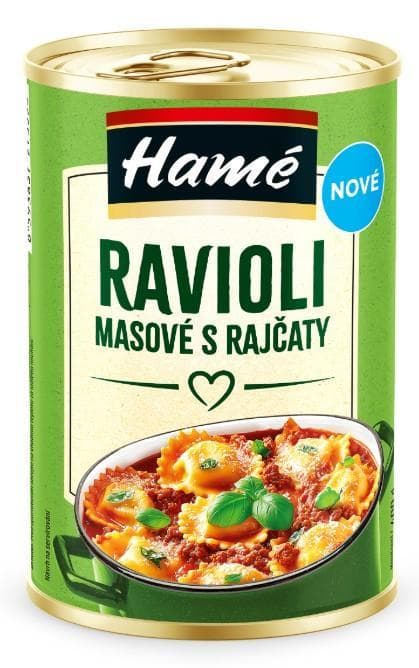 Hamé Ravioly masové s rajčaty
