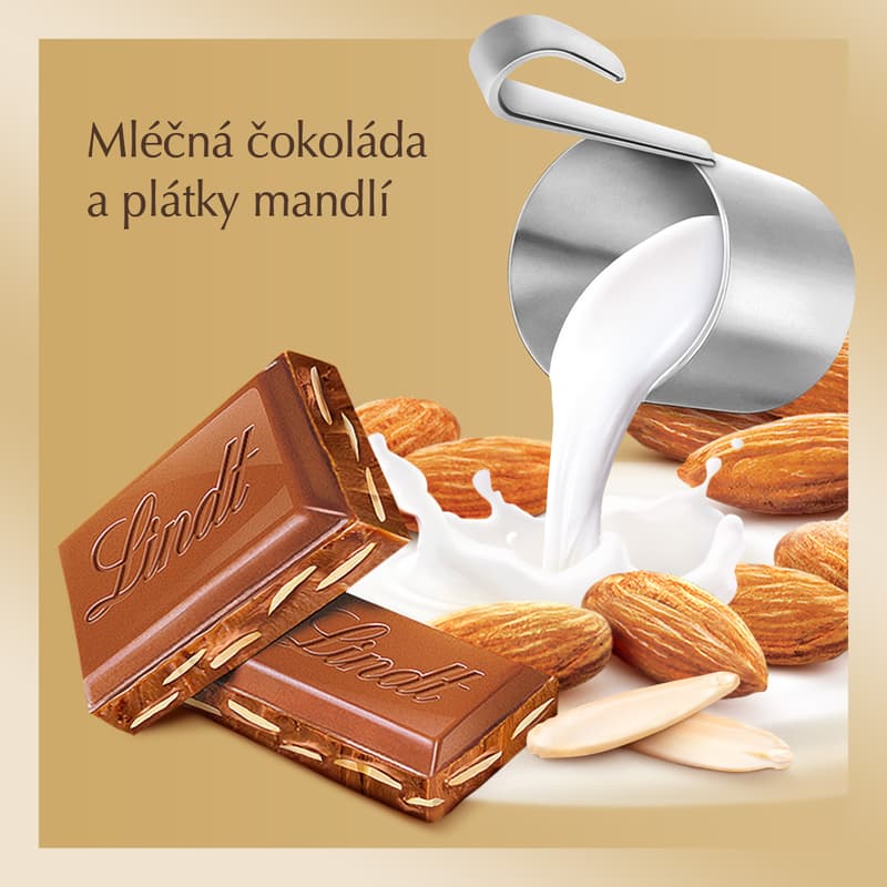 Lindt Gold Tablet Premium Milk Chocolate with Whole Almonds