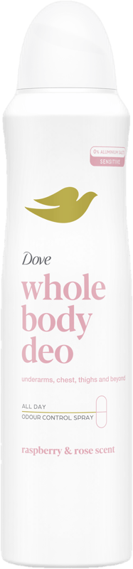 Dove Malina & Růže deodorant sprej na celé tělo