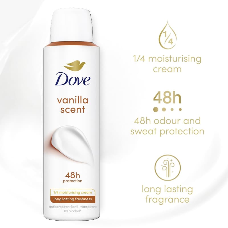 Dove Vanilla Scent antiperspirant sprej