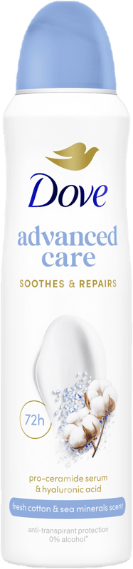 Dove Advanced Care Fresh Cotton and Sea Minerals antiperspirant sprej