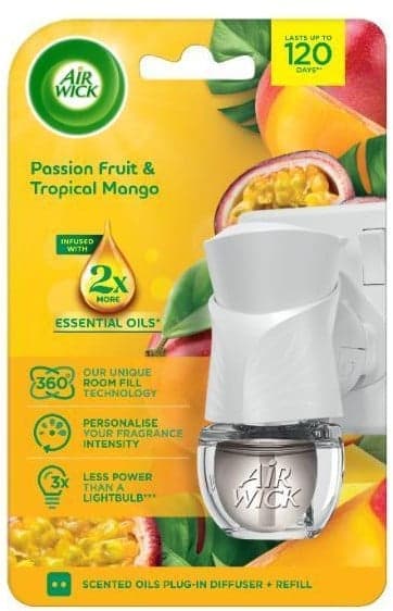 Air Wick Electric Air Freshener – Device & Refill – Passionfruit & Tropical Mango