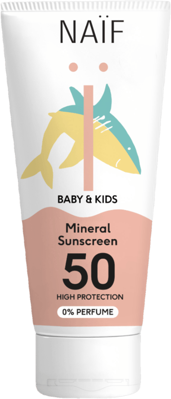 NAÏF Ochranný krém na opalování SPF 50 bez parfemace pro děti a miminka