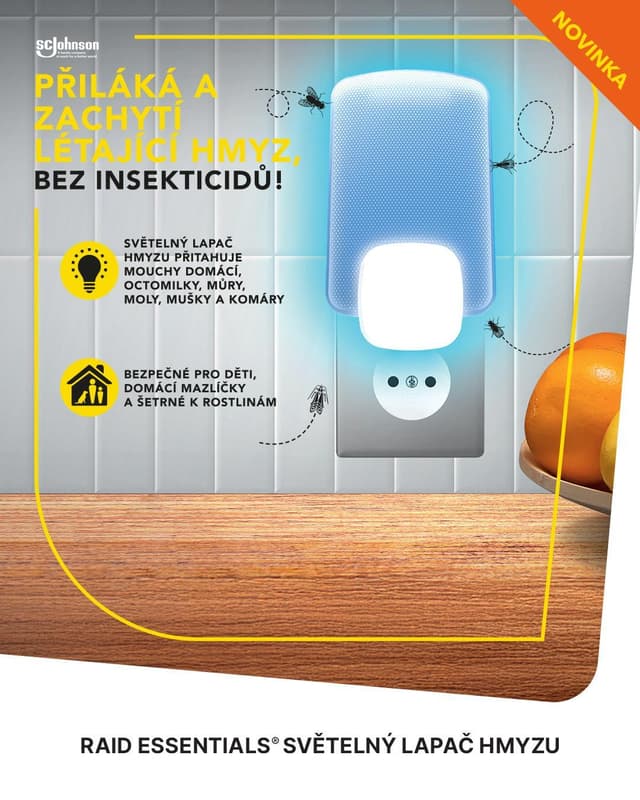 Raid Essentials Světelný lapač hmyzu