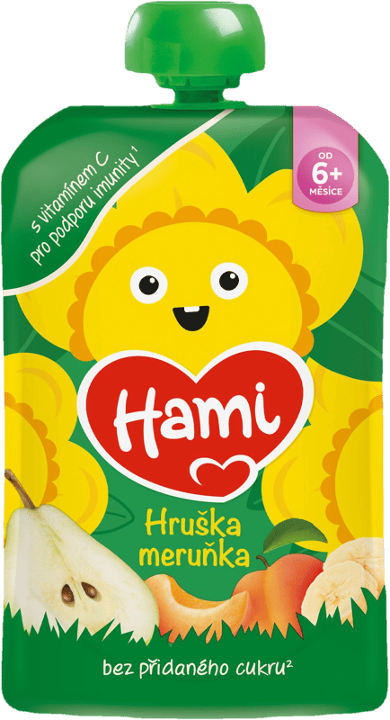 Hami Kapsička jablko, hruška, banán a meruňka