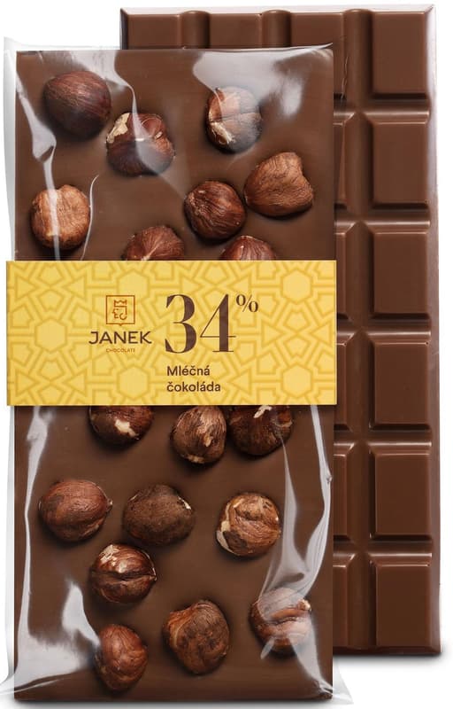 Čokoládovna Janek Milk chocolate with hazelnuts