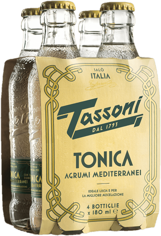 Tassoni Tonic Mediterranei 4×180ml sklo
