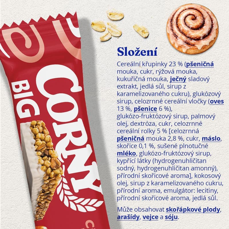Corny BIG Cereal bar cinnamon roll