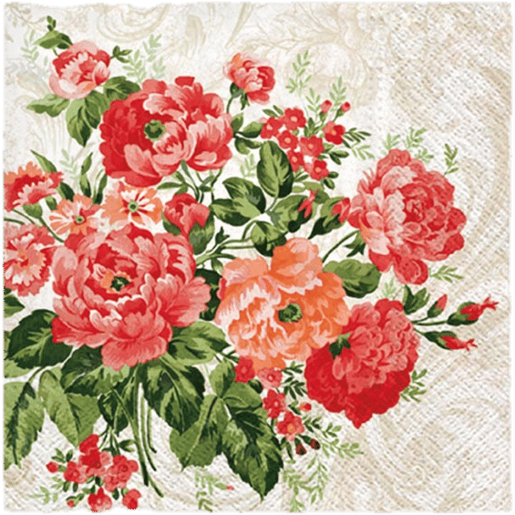 Ubrousek květy 33×33 cm