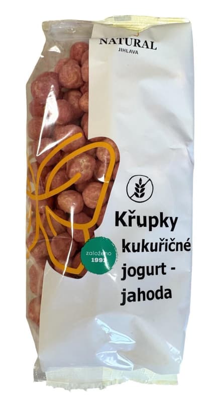 Natural Jihlava Křupky kukuřičné jogurt - jahoda