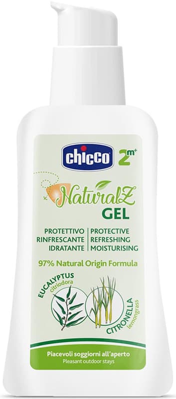 Chicco Mosquito Repellent Gel, protective and refreshing, 97% natural ingredients, 60 ml, 2m+