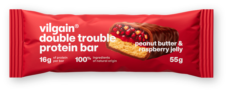 Vilgain Double Trouble Protein Bar peanut butter & raspberry jelly