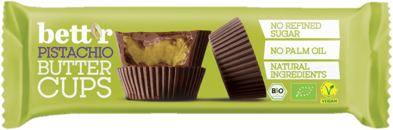 Bett'r Cups with Pistachio Cream Filling (3x13g)