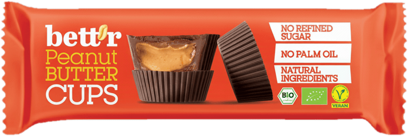 Bett'r Cups with Peanut Cream Filling (3x13g)