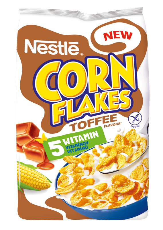 Nestlé Corn Flakes Toffee příchuť
