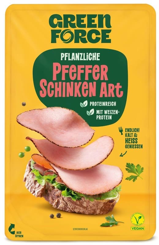 Green Force Alternativa vařené šunky s pepřem plátky – vegan