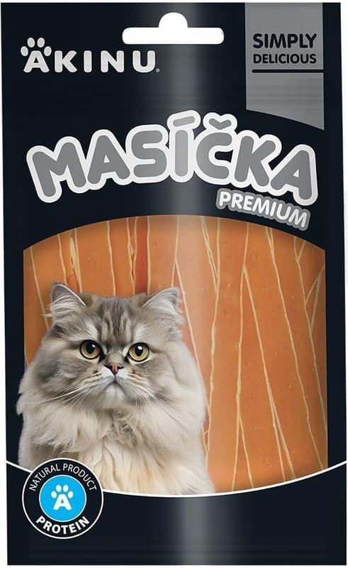 Akinu Masíčka Premium mini proužky losos s treskou pro kočky
