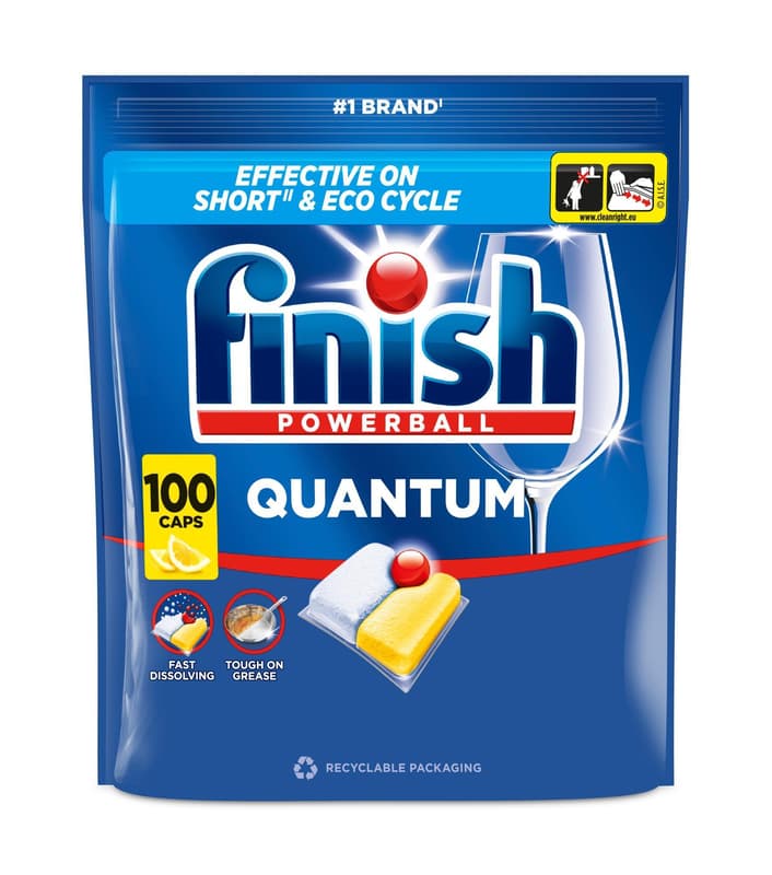 Finish Quantum Lemon Sparkle All in 1 kapsle do myčky nádobí