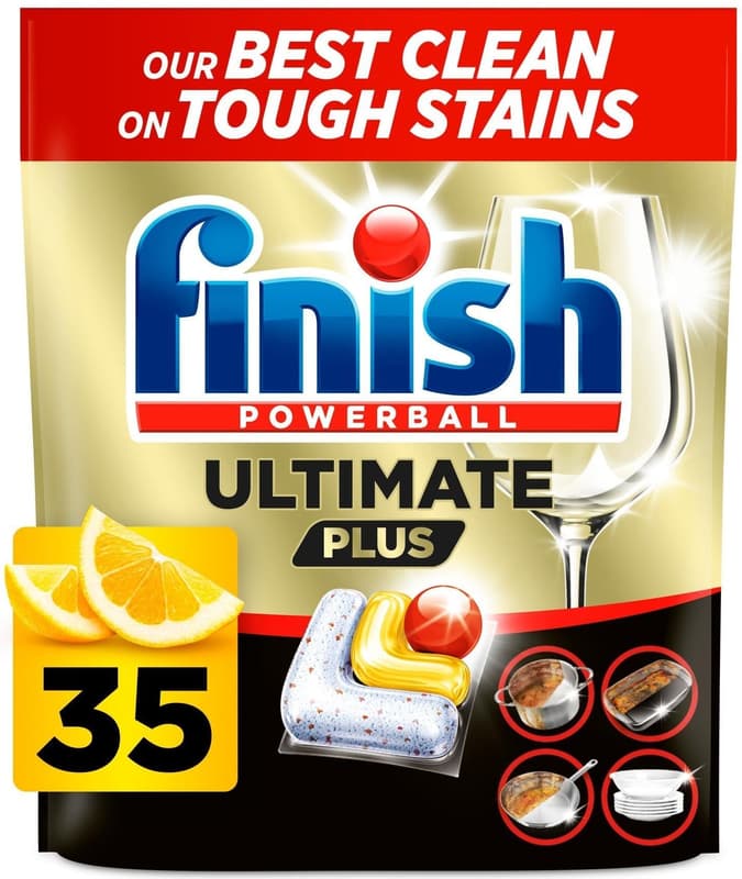 Finish Ultimate Plus dishwasher capsules – Lemon 35 pcs