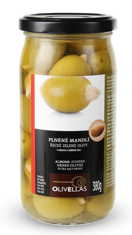 Greek green olives with ALMONDS