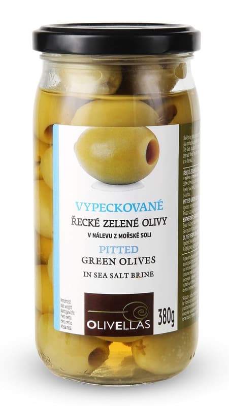 Greek green olives, pitted