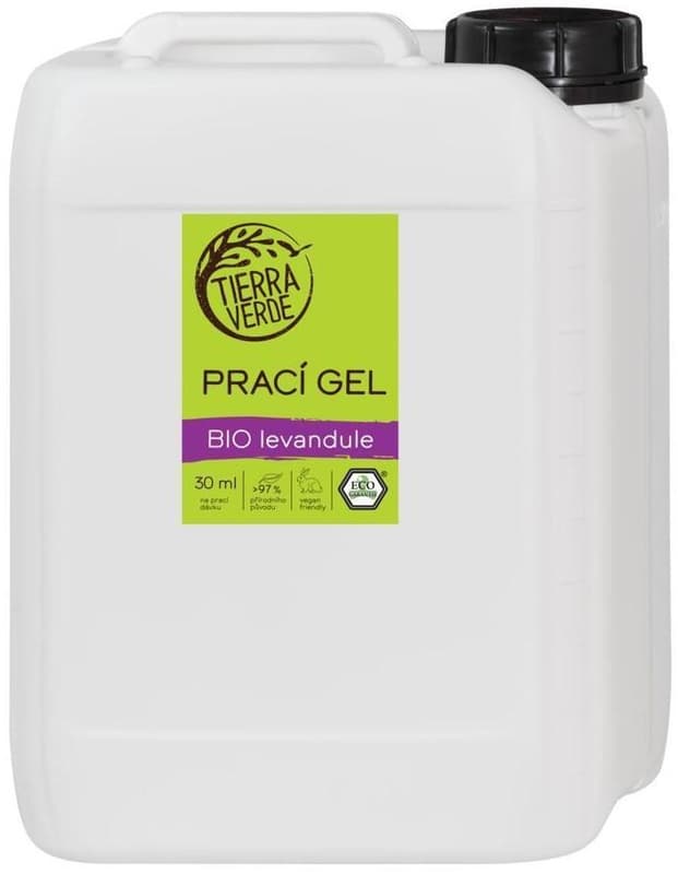 Tierra Verde Laundry gel with organic lavender fragrance (5 l canister)