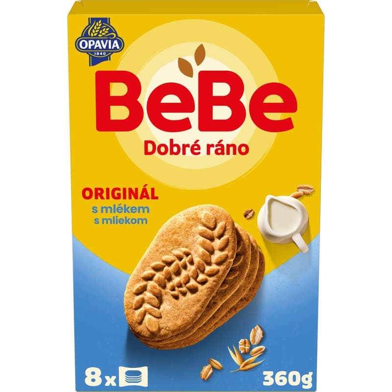 Opavia BeBe Good morning biscuits with milk (8 × 45 g)