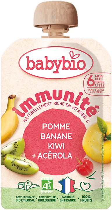 Babybio BIO Immunity pouch: apple, banana, kiwi, and acerola