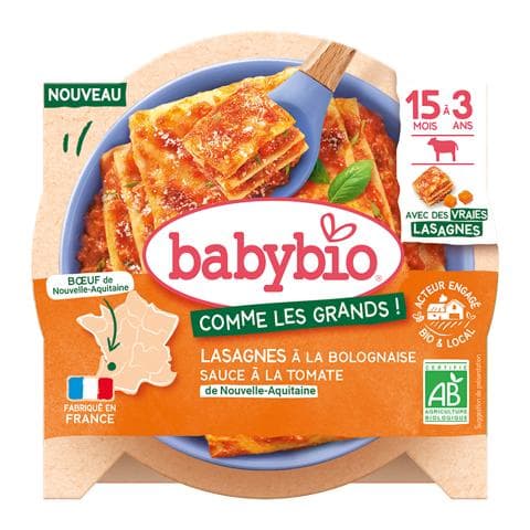 Babybio BIO Celé boloňské lasagne s farmářským hovězím masem