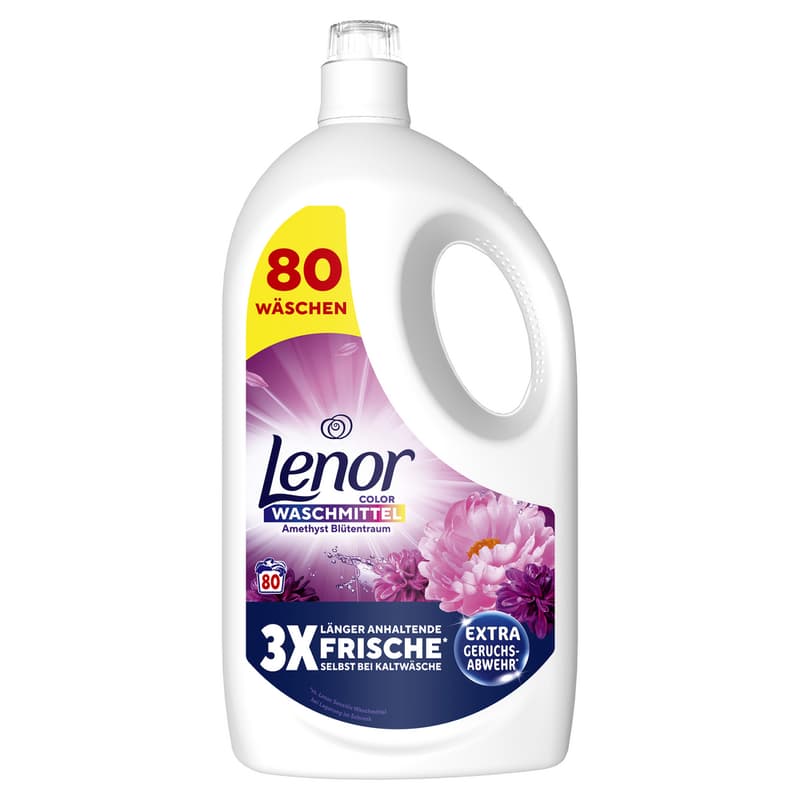 Lenor Color Amethyst Liquid Detergent, 80 Washes, 3.6 L