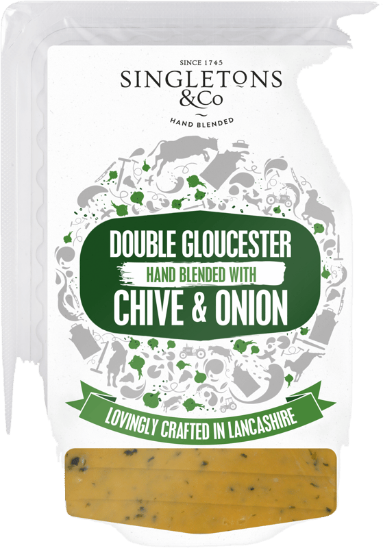 Singletons & Co Double Gloucester Chive & Onion Slices