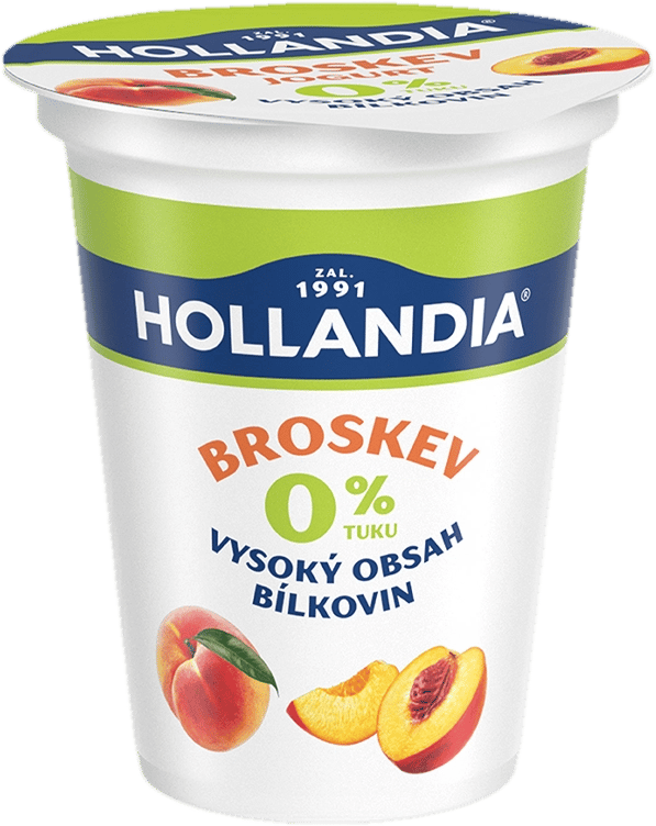 Hollandia Nízkotučný jogurt broskev