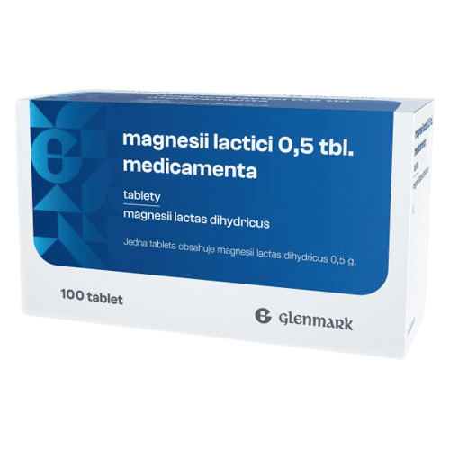 MAGNESII LACTICI 0,5 TBL. MEDICAMENTA 0,5G Tableta 100