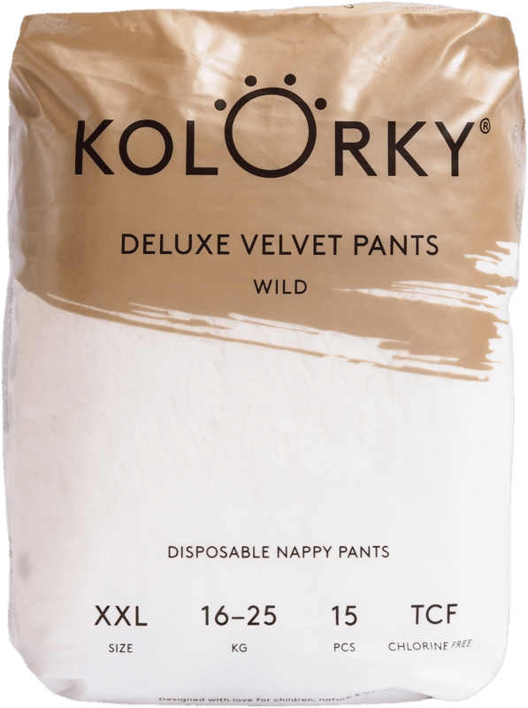 Kolorky ECO Disposable baby pants deluxe velvet XXL wild (16–25 kg)