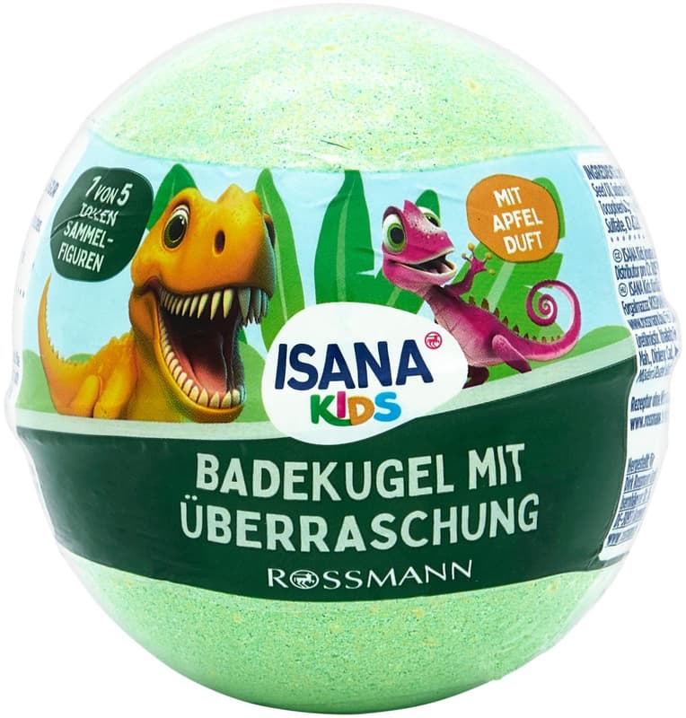ISANA KIDS fizzy bath ball. With surprise. Dinosaur