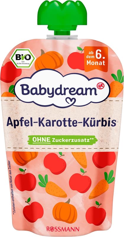 Babydream Organic MZP Apple, Pumpkin, Carrot
