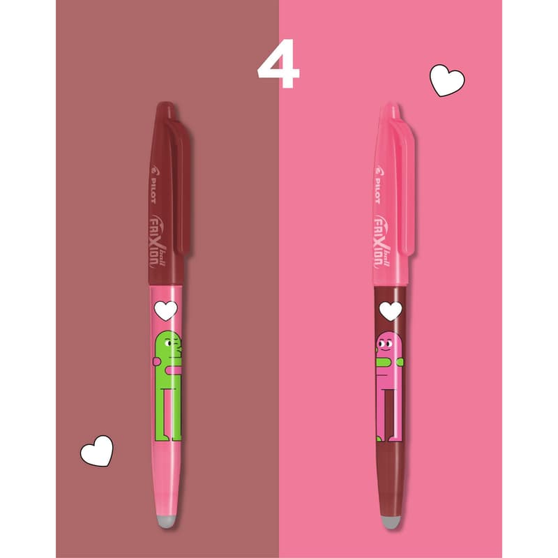 Pilot FriXion Ball Best Friends 07 / 0.35 mm, burgundy/pink